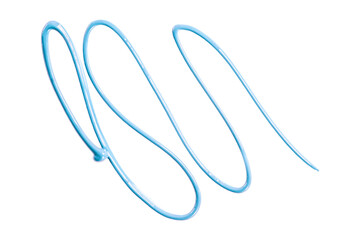 light blue watercolor drops zigzag isolated on transparent background