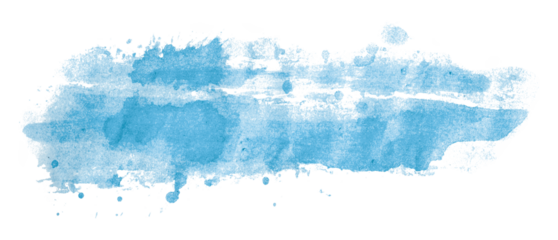 Light blue watercolor background. Artistic hand paint. Isolated on transparent background.