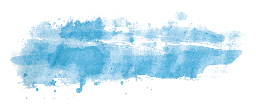 Light blue watercolor background. Artistic hand paint. Isolated on transparent background.