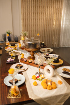 Diwali and New Year Decoration ideas with food and flowers