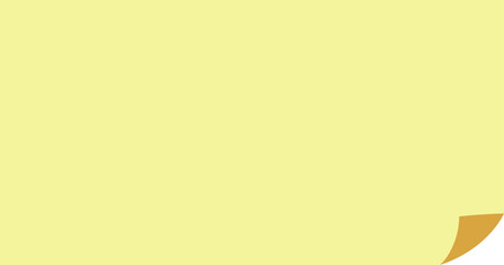 めくれる黄色い背景　アイキャッチ画像　テキストスペース