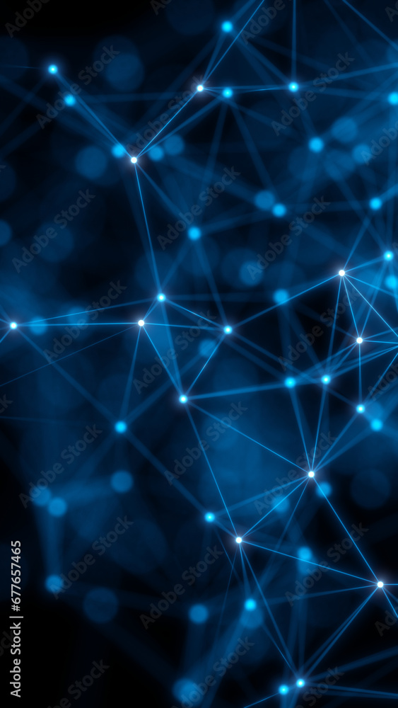 Poster concept of network, internet communication. 3d rendering