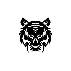 The tiger icon is black on a white background.