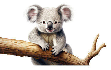Adorable Koala Companion On Isolated Background