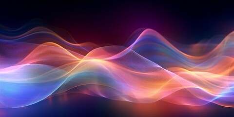 Obraz premium Abstract neon neon lines background.