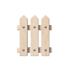 Wooden fence icon 3D