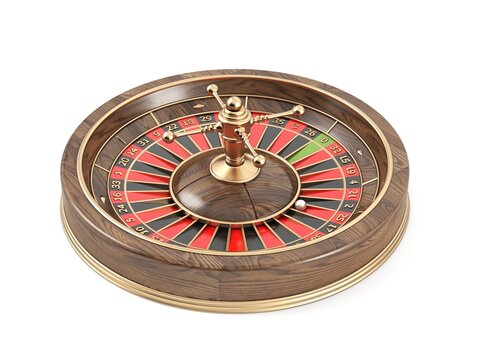 Wooden roulette wheel 3D