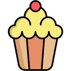 muffin color line icon