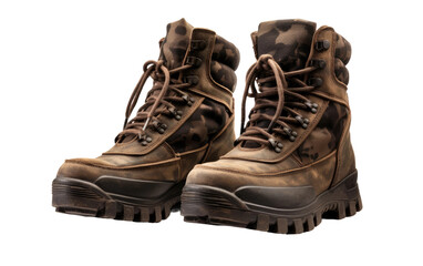 Tactical Footwear On Isolated Background