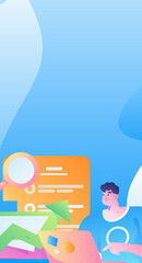 Obraz premium Education learning people flat vector concept hand drawn illustration 