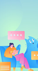 Education learning people flat vector concept hand drawn illustration
