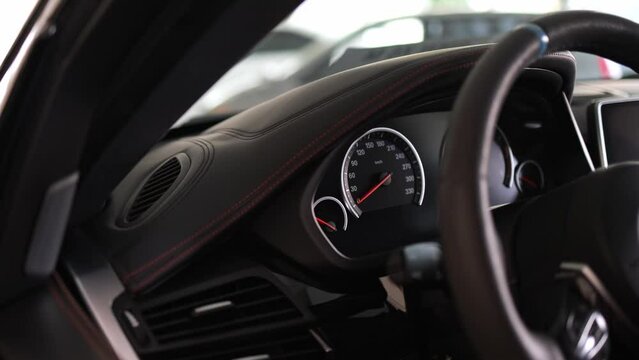 The interior of the car. Car rental.