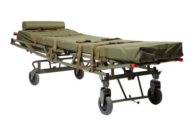 Portable Military Stretcher On Isolated Background