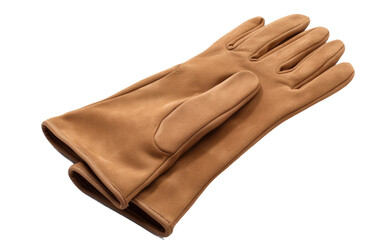 High-Quality Suede Gloves On Isolated Background