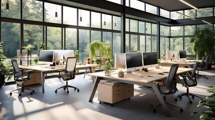 Modern and dynamic office workspace