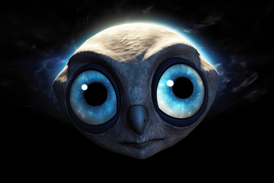 Creature with big eyese looking on you