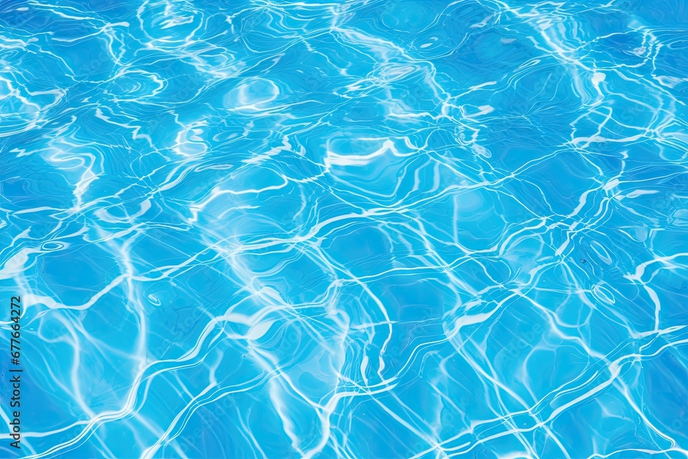 Aufkleber tranquil turquoise. waves of summer bliss in refreshing pool. aqua serenity. abstract patterns of cl