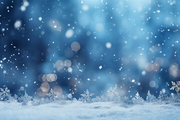 Fototapeta na wymiar Snow and frost with free space for your decoration. Christmas, new year, winter background