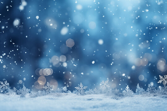 Snow and frost with free space for your decoration. Christmas, new year, winter background