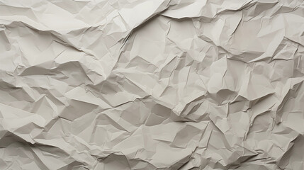 Obraz premium Abstract Background: Crumpled Light Natural-Toned Paper with Deep Shadows, Emphasizing Paper Folds and Adding Visual Depth, Creating a Texturally Rich Composition with a Subtle and Organic Aesthetic