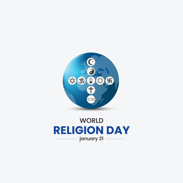 World Religion Day. Religion Day Creative Concept. 
