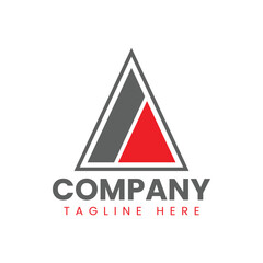 A Letter Logo Icon Design Template. Triangle Shape Logo.