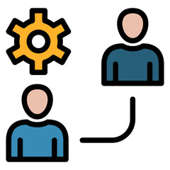 Relationship Outline Color Icon