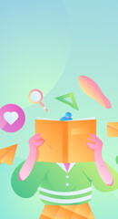 Education learning people flat vector concept hand drawn illustration
