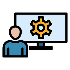 Development Outline Color Icon