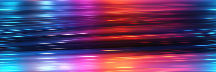 wavy seamless pattern texture with neon gradient multicolored curved waves on bright holographic background