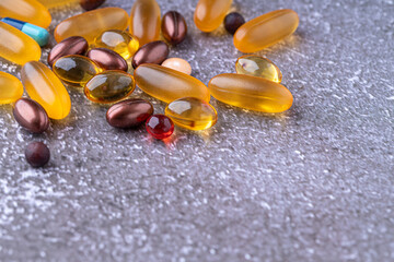 Variety of medicines and drugs.Medicine and healthcare concept.