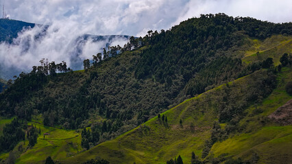 Paisaje desde el sitio conocido como Boquerón, ubicado en el occidente de Medellín, sobra la antigua carretera al mar.