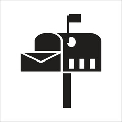 mail box vector icon line template