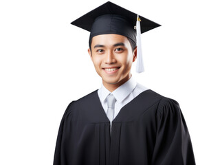  university student smiling on  transparent background