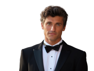 portrait of a man isolated on transparent background