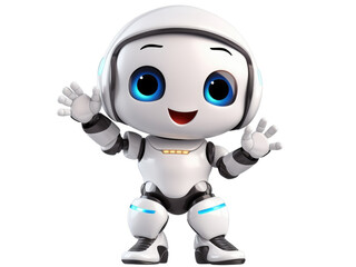 white robot on a transparent background