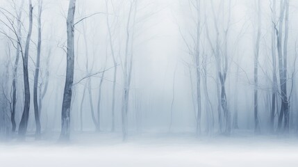 snow scene fog panorama frozen illustration mist nature, beautiful ry, woods outdoor snow scene fog panorama frozen - obrazy, fototapety, plakaty