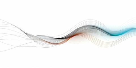 abstract wavy lines flowing dynamic isolated on white background for concept of AI technology, digital, communication, 5G, science, music, Generative AI