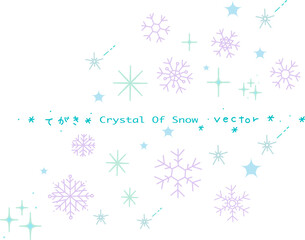 set of snowflakes-pastel colour 