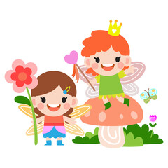 little fairy clipart, Cute beautiful little winged fairies  