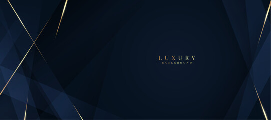 Luxurious dark blue background with sparkling gold and glitter. modern elegant abstract background