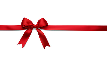 Elegant red ribbon bow transparent Classic Gift Accent
