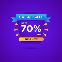 Great sale banner template design for promotion