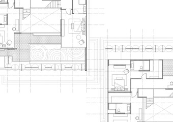 Floor plan designed building on the drawing.
