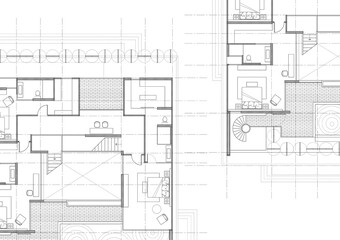 Floor plan designed building on the drawing.
