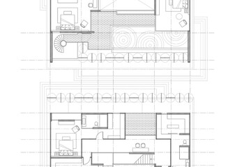 Floor plan designed building on the drawing.
