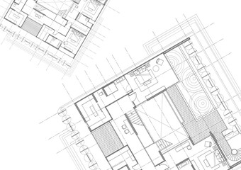 Floor plan designed building on the drawing.
