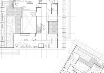 Floor plan designed building on the drawing.
