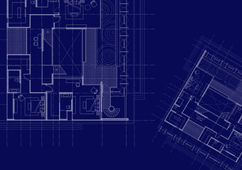 Floor plan designed building on the drawing.