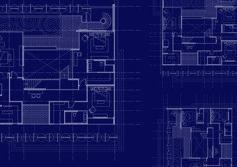 Floor plan designed building on the drawing.